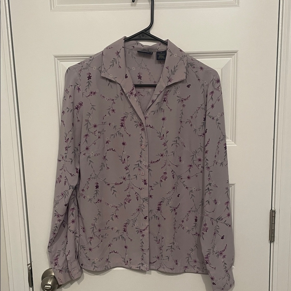 Scott Lavender Floral Button Down Shirt